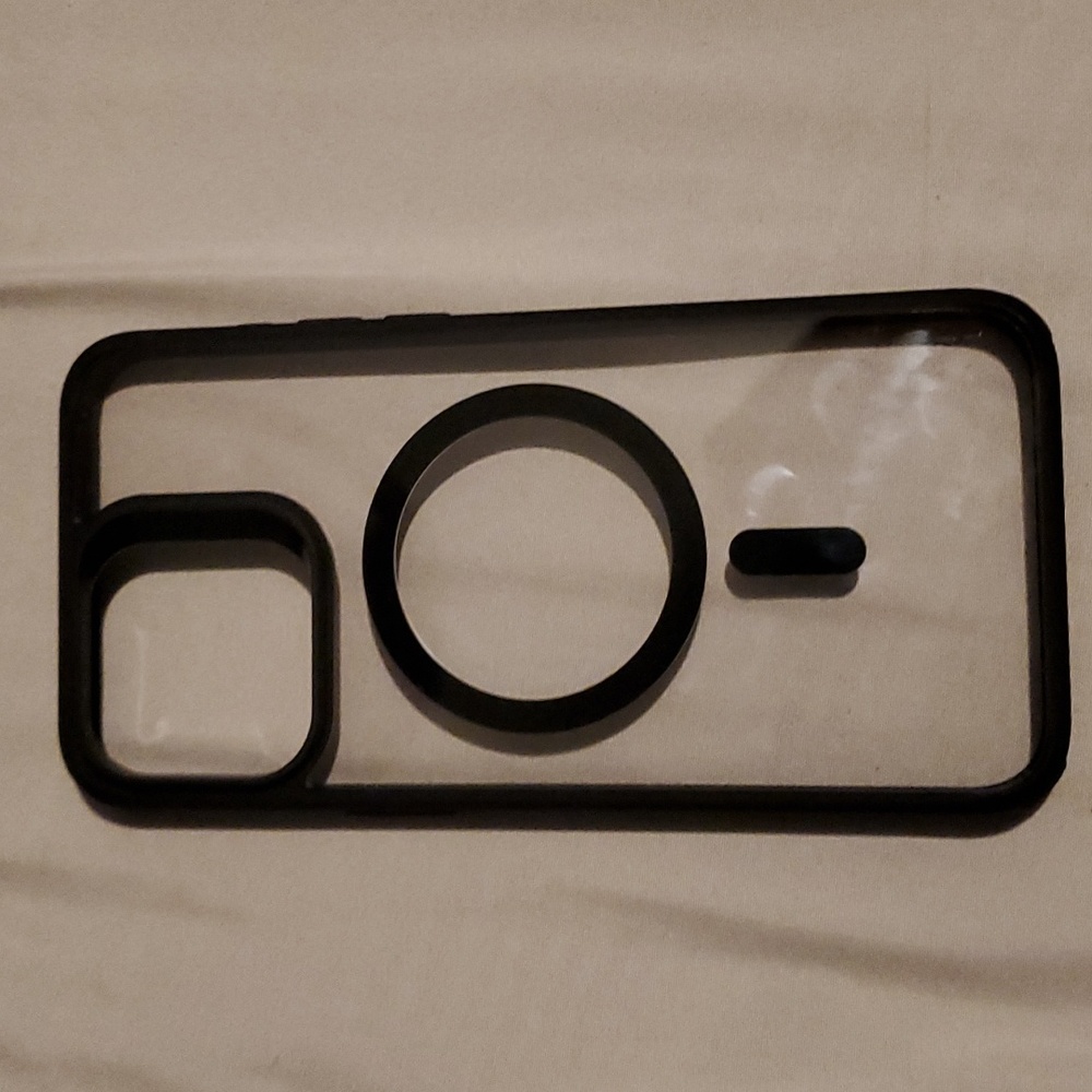 Iphone 15 Pro Max Mag Safe Hybrid Case (Clear Black)